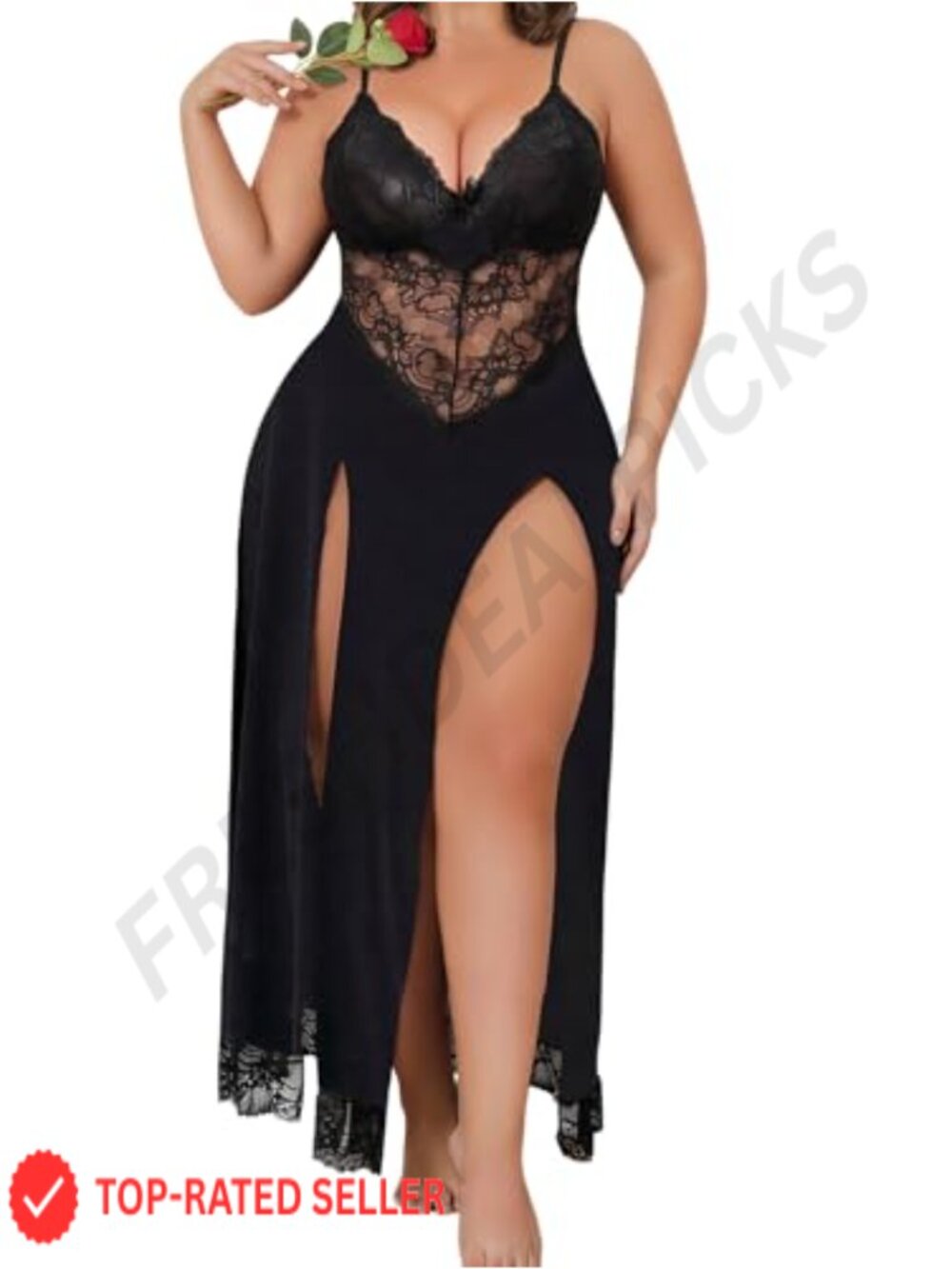 Plus Size Babydoll Mesh Maxi Nightdress Exotic Sleepwear Lingerie